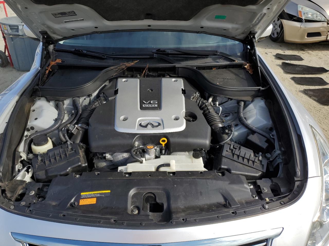 2013 Infiniti G VIN JN1CV6AR4DM750310 Copart auction photo, front end damage thumbnail 13