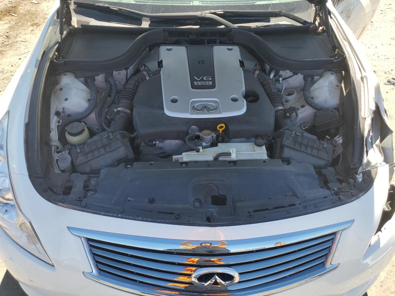 2012 Infiniti G VIN JN1CV6AR2CM972648 Copart auction photo, front end / side damage thumbnail 13
