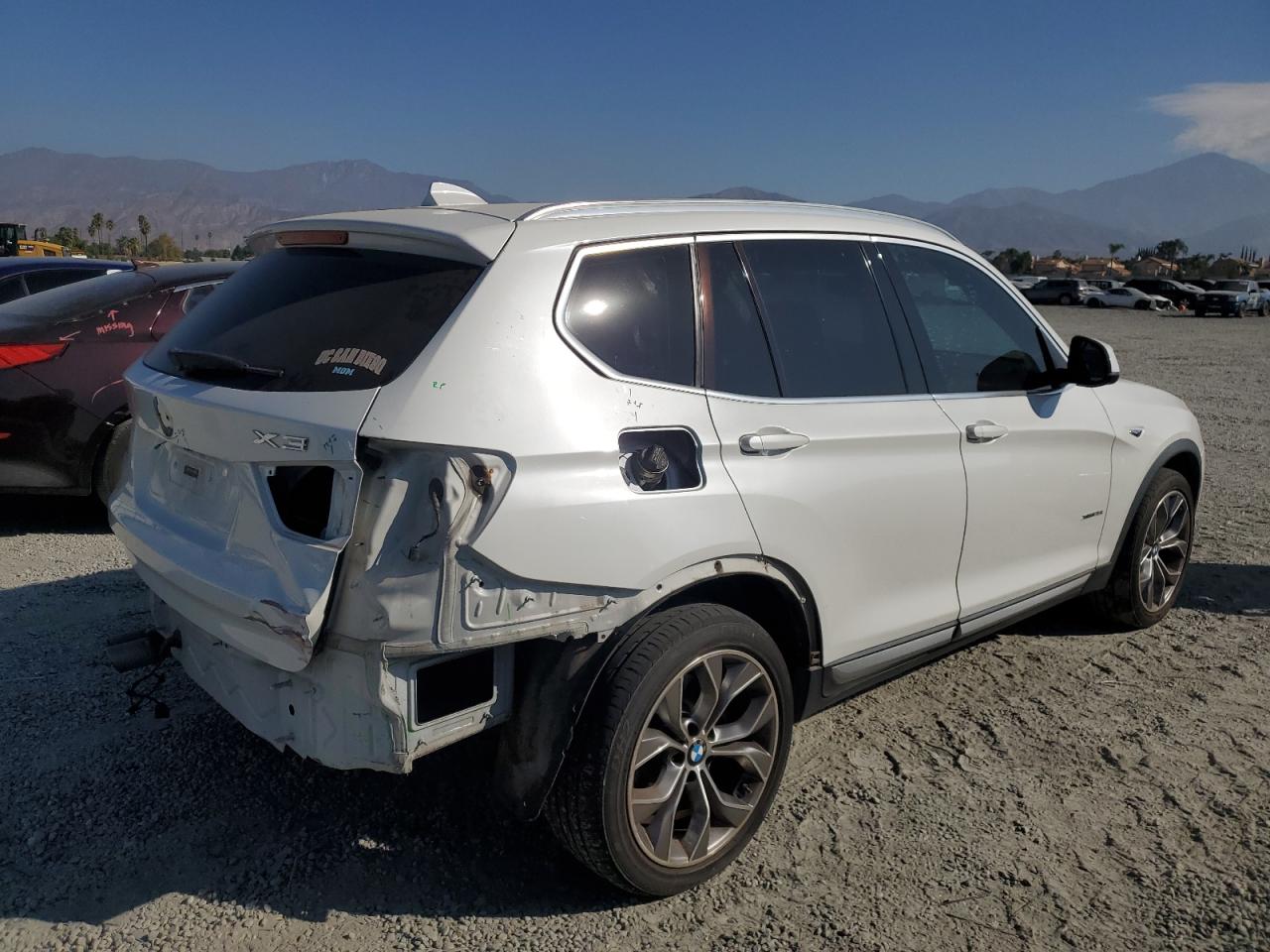 2015 BMW X3 VIN 5UXWX7C5XF0K35731 Copart auction photo, rear end damage thumbnail 3