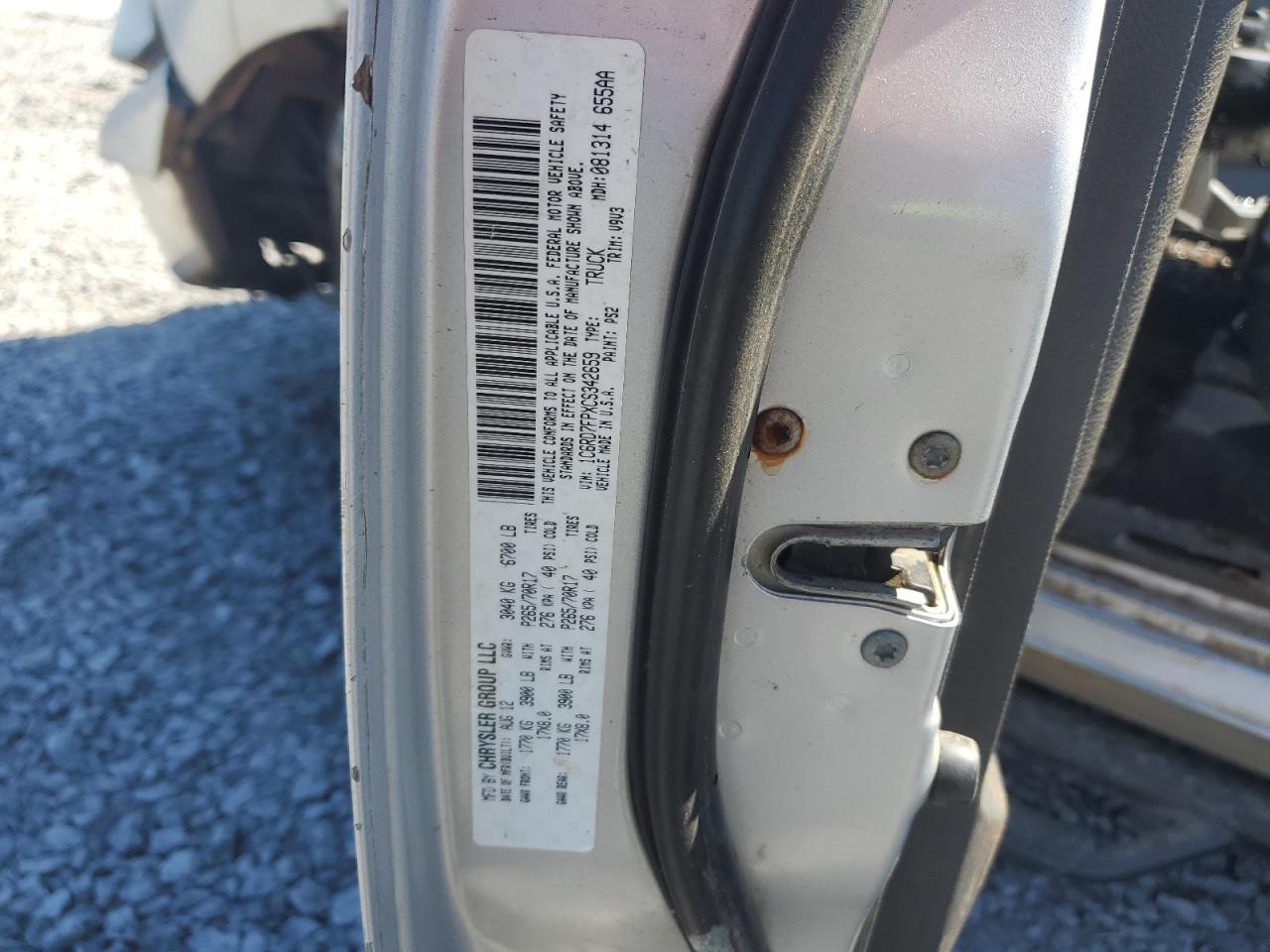 2012 Dodge RAM VIN 1C6RD7FPXCS342659 Copart auction photo, all over damage thumbnail 13