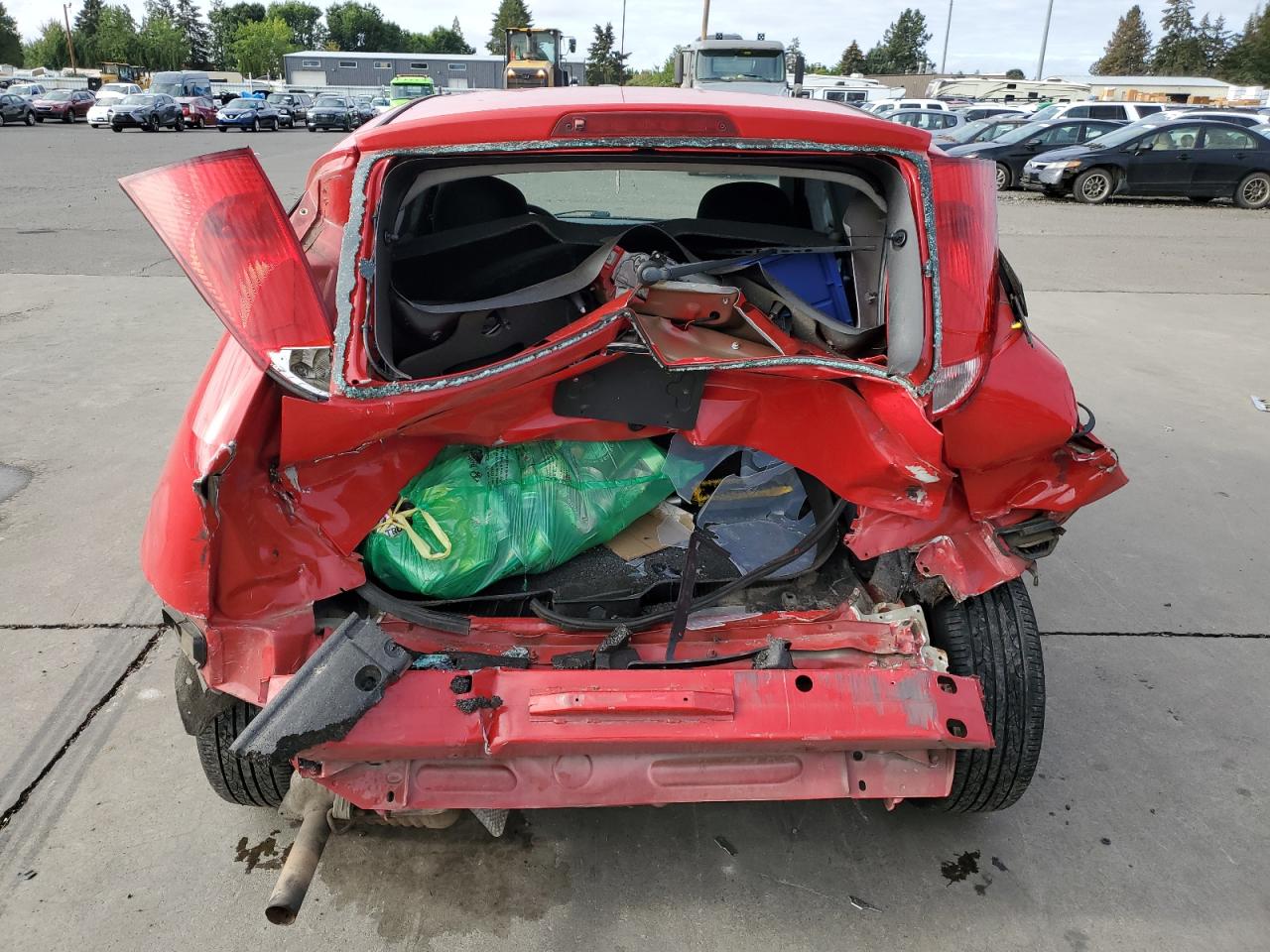 2007 Ford Focus VIN 1FAHP31N07W103717 Copart auction photo, rear end / top/roof damage thumbnail 6