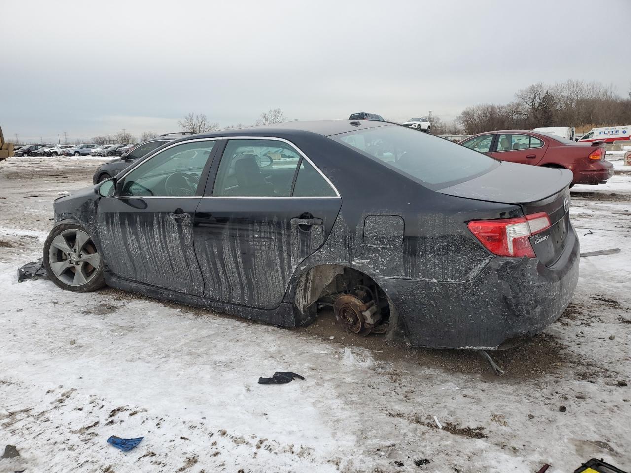 2012 Toyota Camry VIN 4T1BF1FK6CU184097 Copart auction photo, front end / rear end damage thumbnail 2