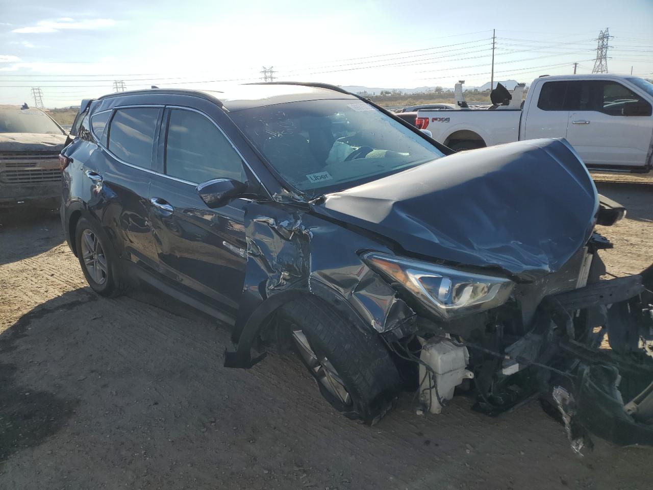 2017 Hyundai Santa Fe VIN 5NMZU3LB0HH024398 Copart auction photo, front end / mechanical damage thumbnail 4