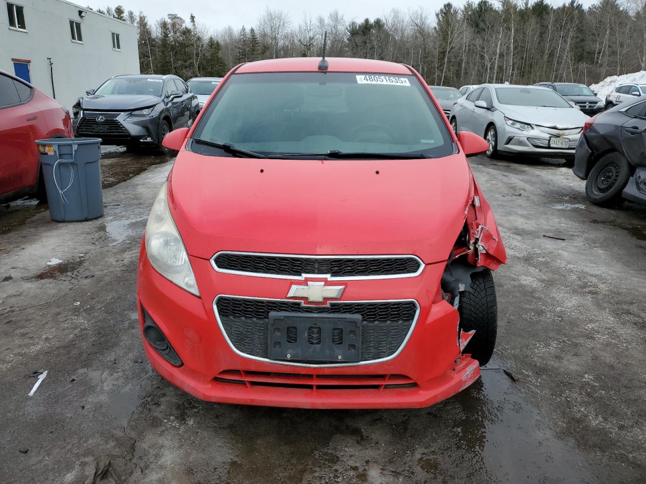 2013 Chevrolet Spark VIN KL8CD6S95DC559654 Copart auction photo, front end / side damage thumbnail 5