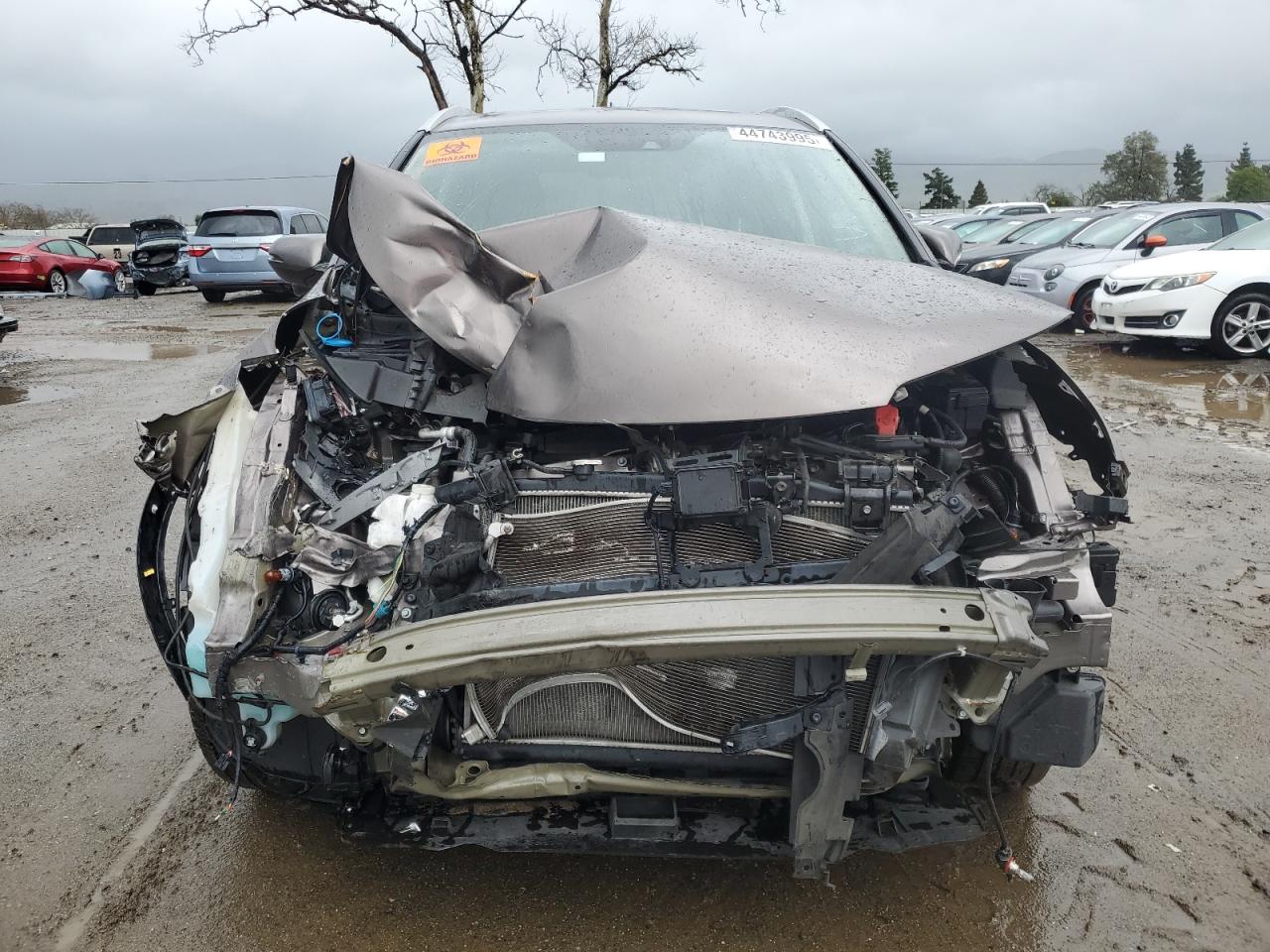 2016 Honda CR-V VIN 5J6RM3H95GL007576 Copart auction photo, front end / side damage thumbnail 5