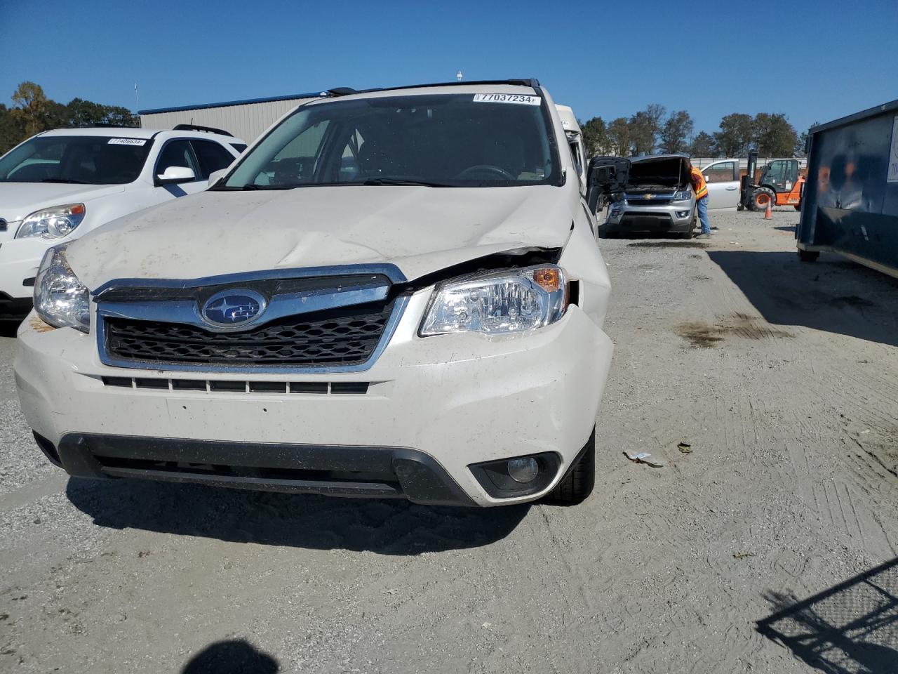 2014 Subaru Forester VIN JF2SJAHC4EH477423 Copart auction photo, top/roof / all over damage thumbnail 5