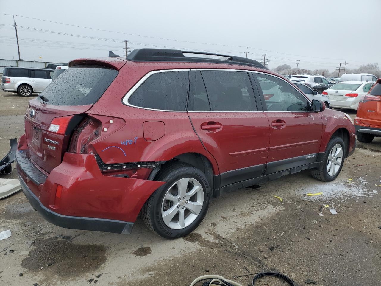 2014 Subaru Legacy VIN 4S4BRBCC4E3299400 Copart auction photo, rear end / side damage thumbnail 3