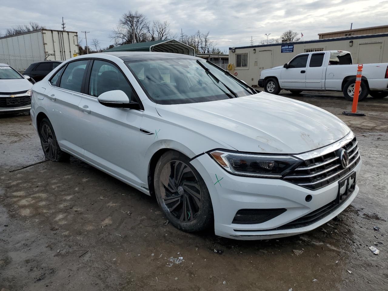 2019 Volkswagen Jetta VIN 3VWG57BUXKM099660 Copart auction photo, front end / side damage thumbnail 4