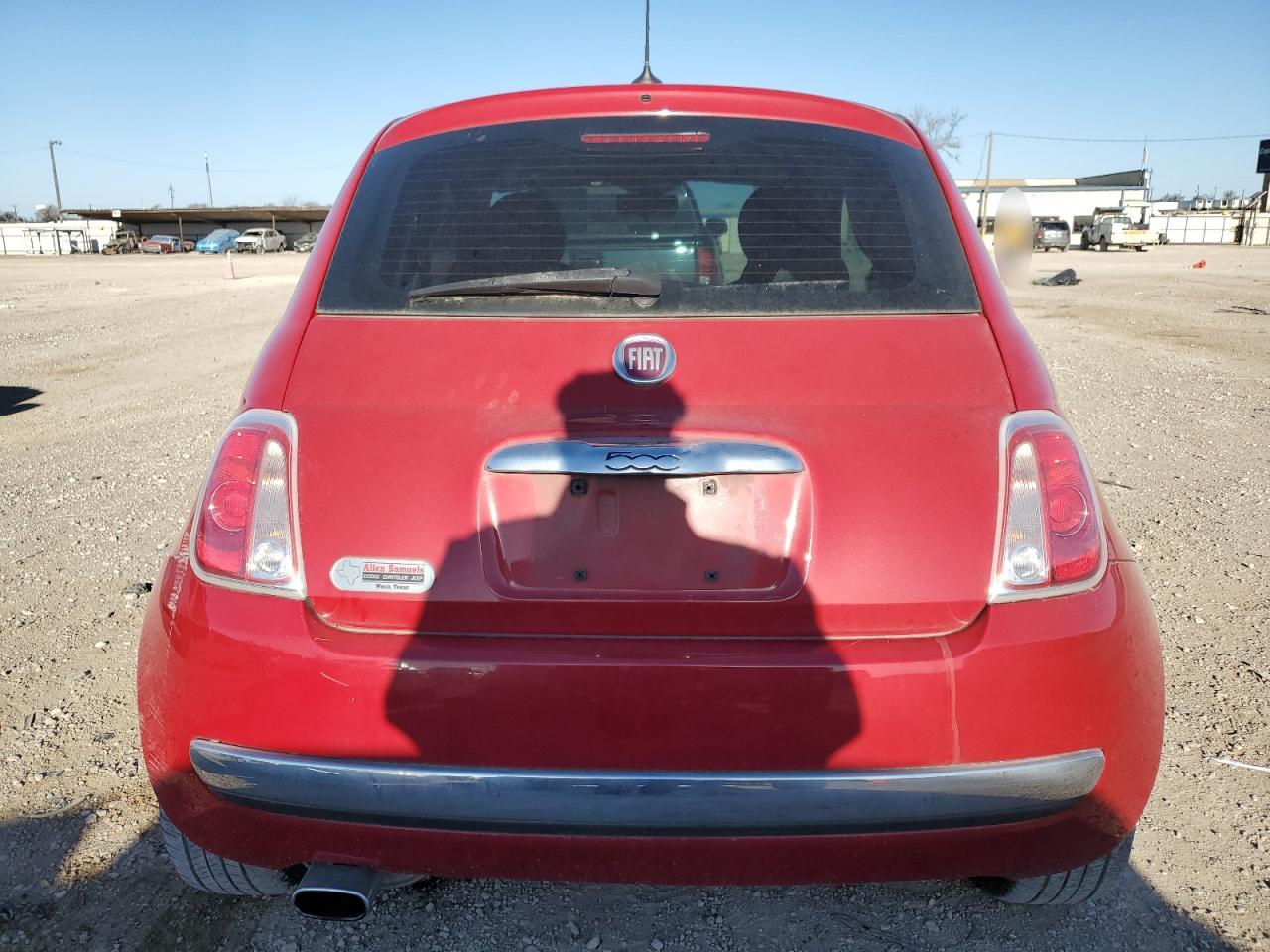 2012 Fiat 500 VIN 3C3CFFCR8CT117989 Copart auction photo, front end / side damage thumbnail 6