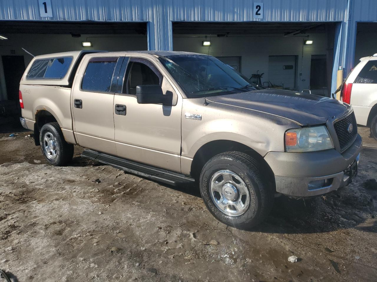 2004 Ford F-150 VIN 1FTPW145X4KD20297 Copart auction photo, rollover damage thumbnail 4