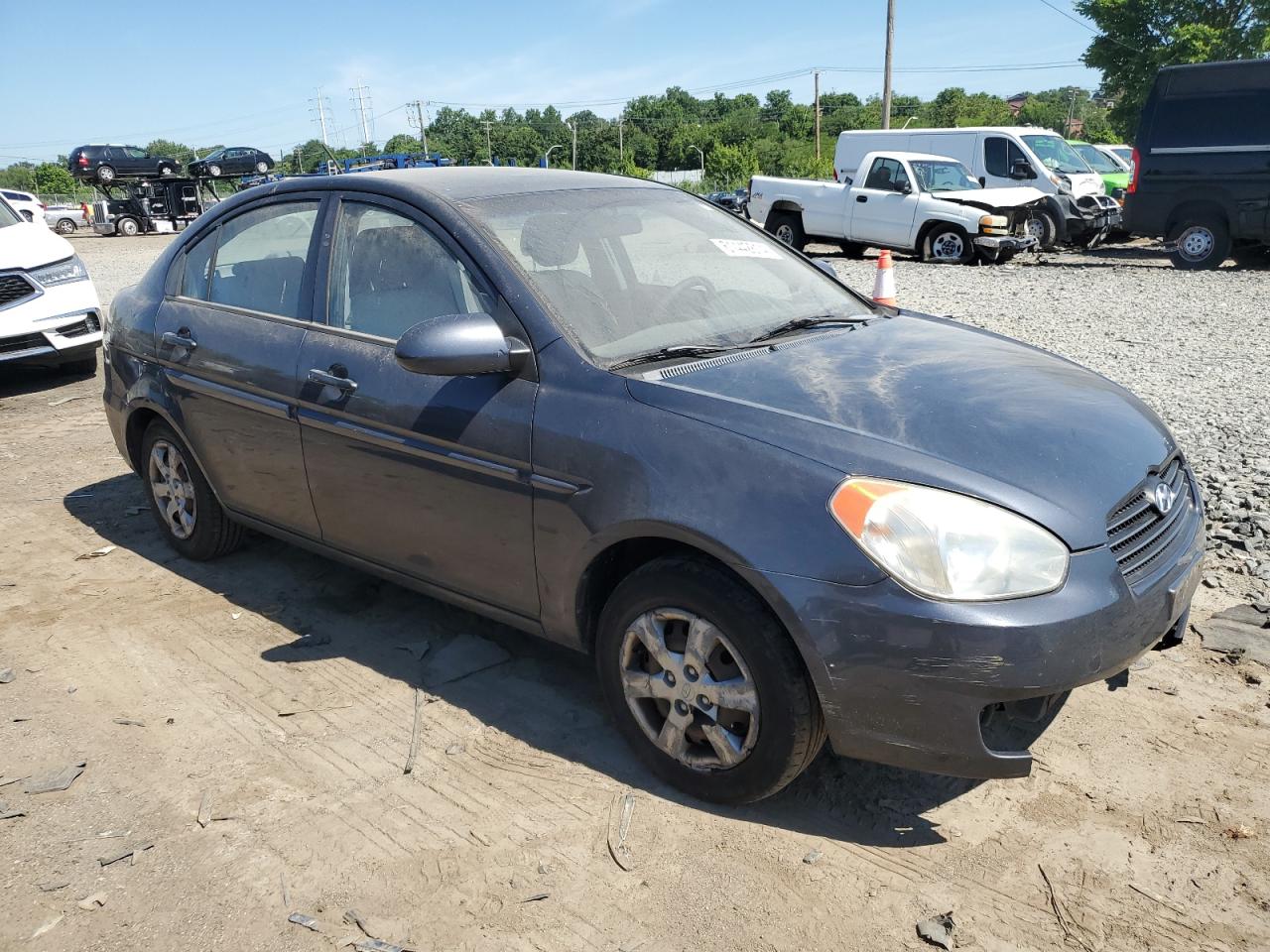 2009 Hyundai Accent VIN KMHCN46C69U349995 Copart auction photo, front end / rear end damage thumbnail 4