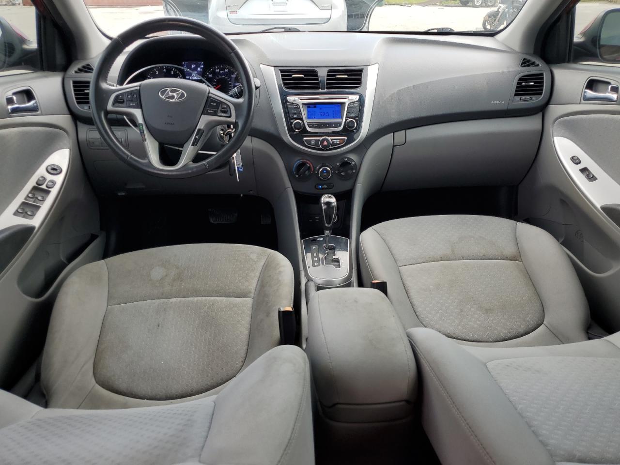 2014 Hyundai Accent VIN KMHCU5AE2EU174673 Copart auction photo, vandalism / front end damage thumbnail 8