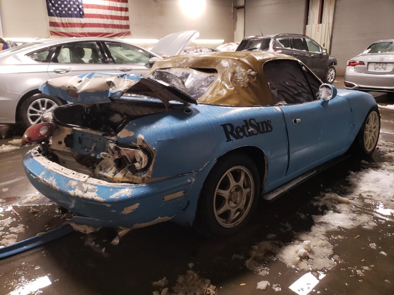 1994 Mazda MX-5 VIN JM1NA3530R0507324 Copart auction photo, rear end / front end damage thumbnail 3
