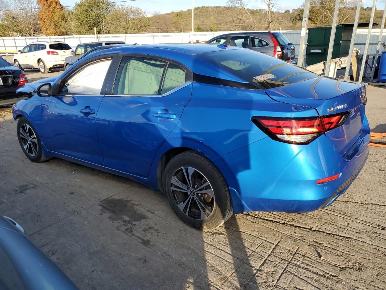 2022 Nissan Sentra VIN 3N1AB8CV9NY247215 Copart auction photo, front end / top/roof damage thumbnail 2