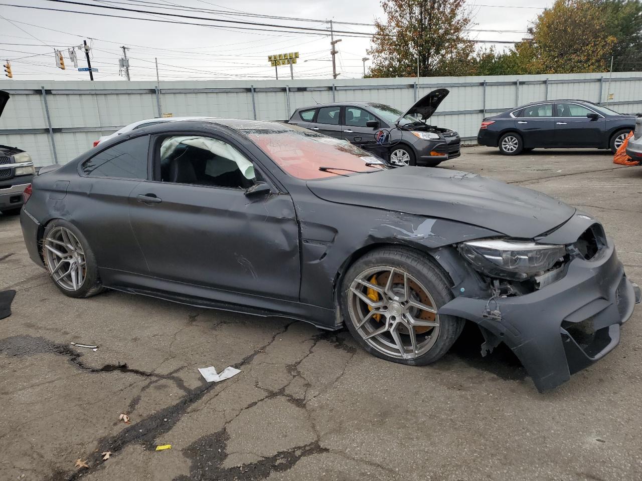 2018 BMW M4 VIN WBS4Y9C50JAA85581 Copart auction photo, all over damage thumbnail 4