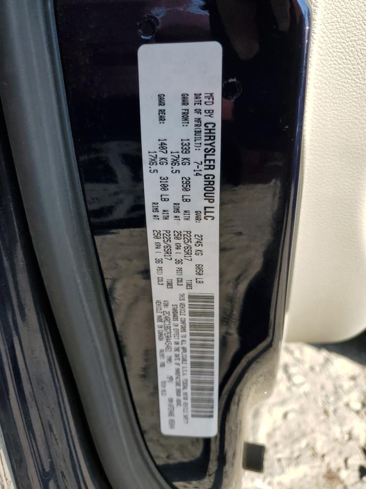 2014 Chrysler Town & Country VIN 2C4RC1BG7ER445461 Copart auction photo, front end / minor dent/scratches damage thumbnail 13