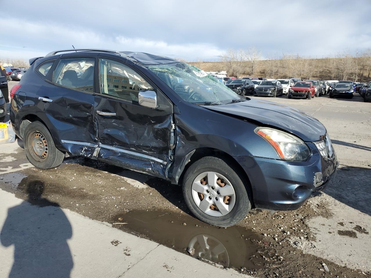 2014 Nissan Rogue VIN JN8AS5MV0EW718996 Copart auction photo, rollover damage thumbnail 4