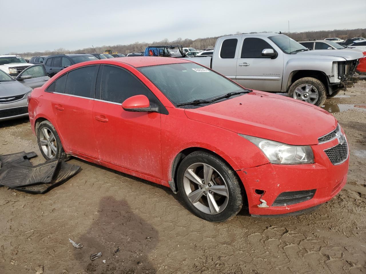 2014 Chevrolet Cruze VIN 1G1PE5SB3E7312610 Copart auction photo, side / front end damage thumbnail 4