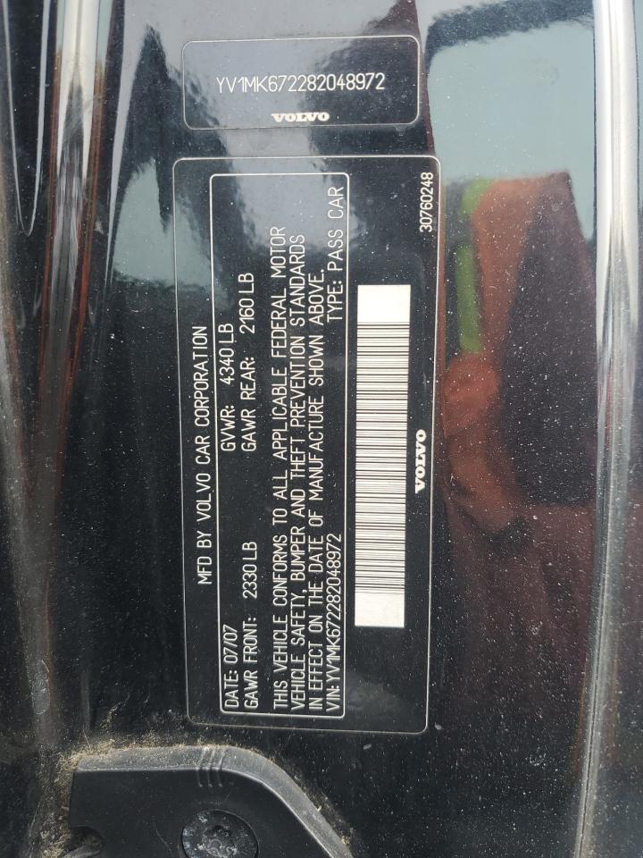 2008 Volvo C30 VIN YV1MK672282048972 Copart auction photo, rear end damage thumbnail 12