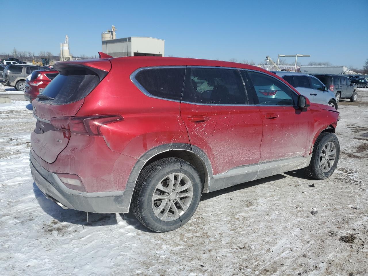 2020 Hyundai Santa Fe VIN 5NMS3CAD3LH221518 Copart auction photo, front end damage thumbnail 3