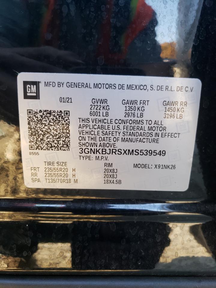 2021 Chevrolet Blazer VIN 3GNKBJRSXMS539549 Copart auction photo, all over / minor dent/scratches damage thumbnail 12