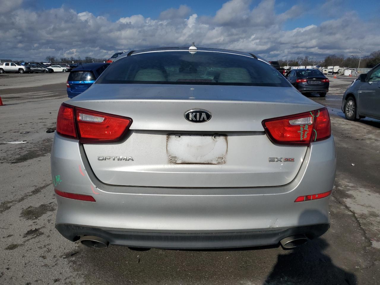 2015 KIA Optima VIN 5XXGN4A75FG372220 Copart auction photo, side / front end damage thumbnail 6