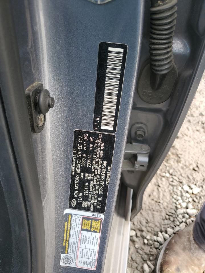 2017 KIA Forte VIN 3KPFL4A73HE081566 Copart auction photo, front end damage thumbnail 13