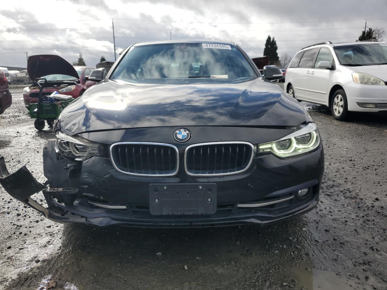 2018 BMW 3er VIN WBA8D9C50JEM32396 Copart auction photo, front end damage thumbnail 5