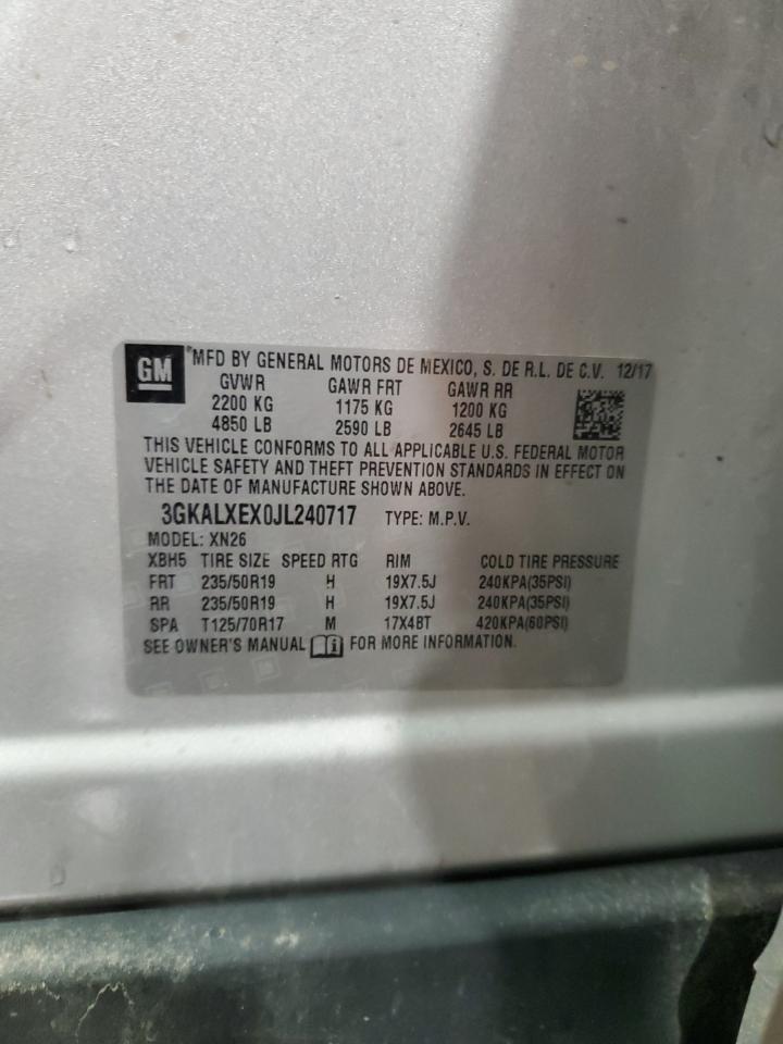 2018 GMC Terrain VIN 3GKALXEX0JL240717 Copart auction photo, side / front end damage thumbnail 13