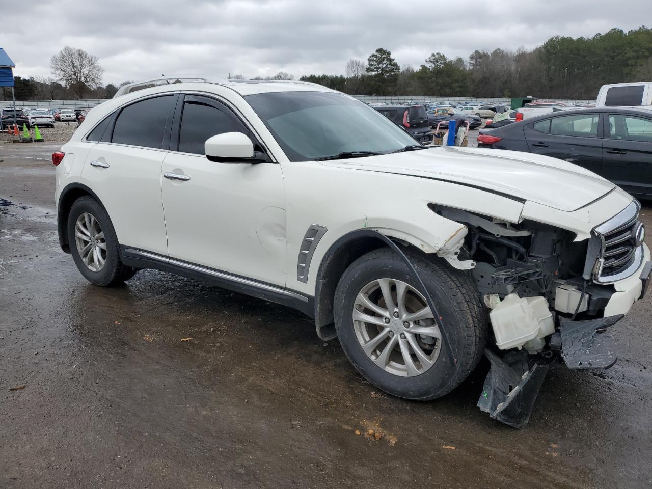 2013 Infiniti FX VIN JN8CS1MW4DM174264 Copart auction photo, front end / side damage thumbnail 4
