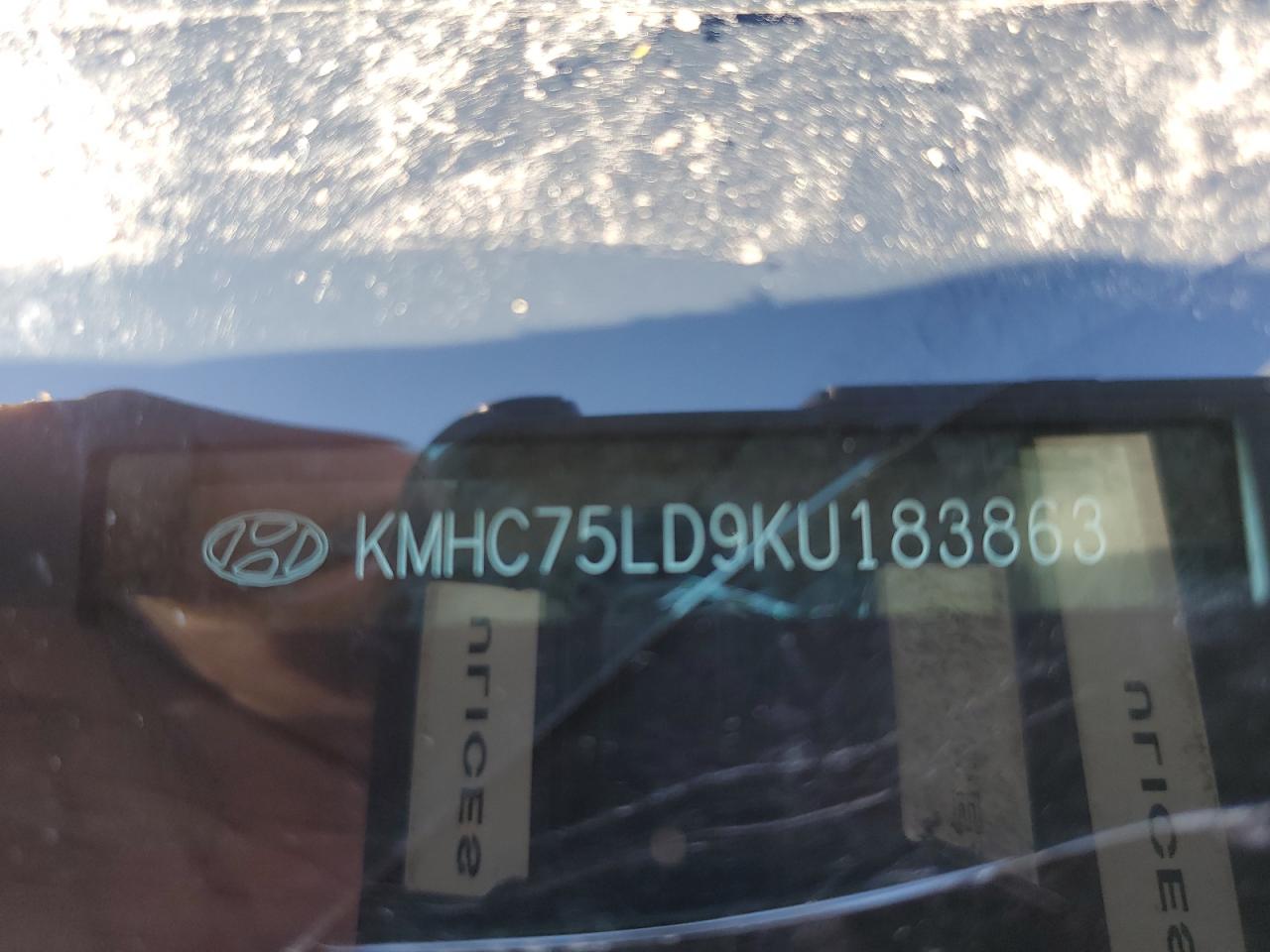 2019 Hyundai IONIQ VIN KMHC75LD9KU183863 Copart auction photo, all over / side damage thumbnail 12