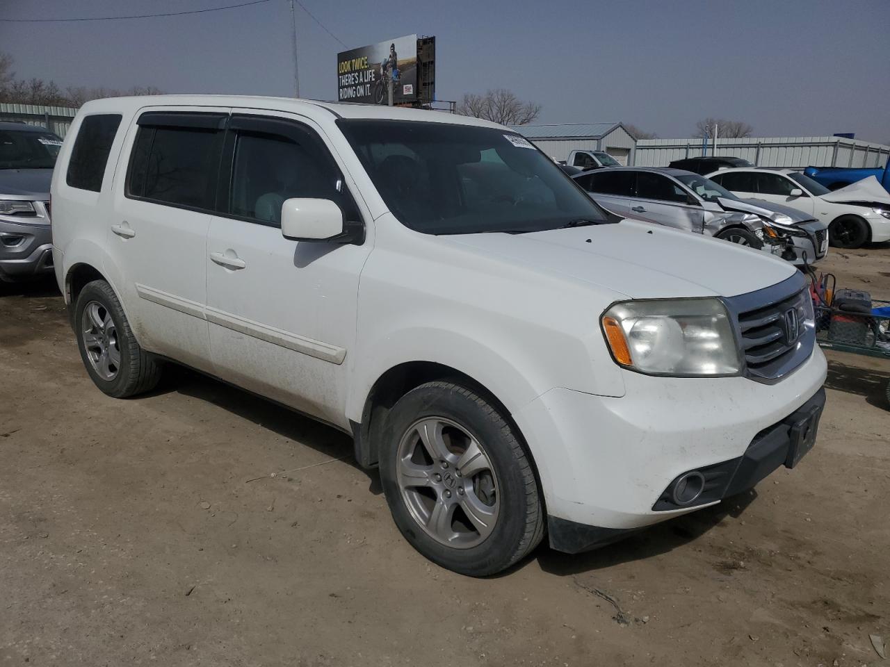 2013 Honda Pilot VIN 5FNYF3H5XDB044307 Copart auction photo, side damage thumbnail 4