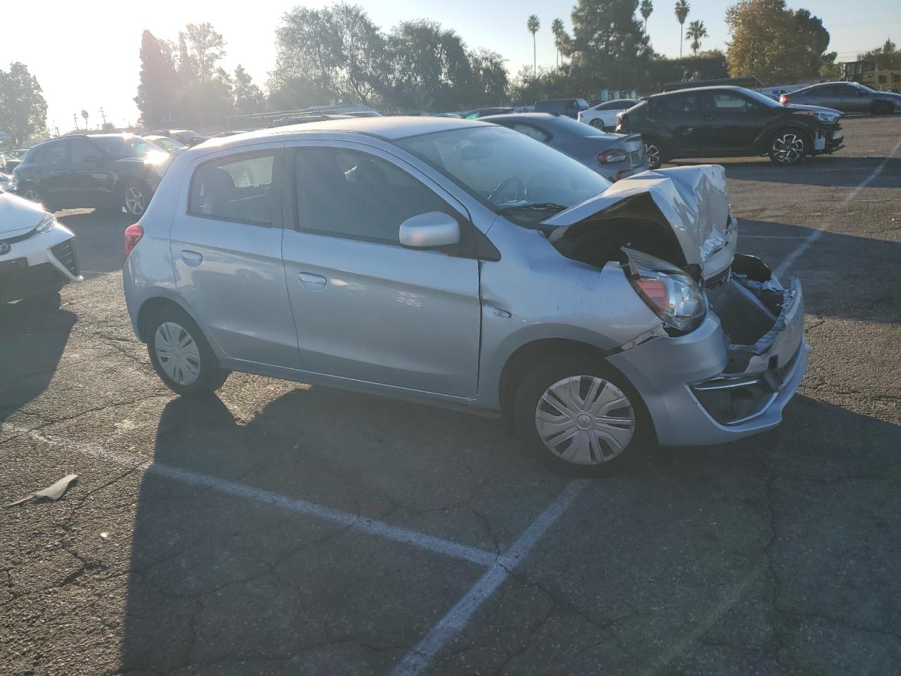 2018 Mitsubishi Mirage VIN ML32A3HJ0JH001756 Copart auction photo, front end / minor dent/scratches damage thumbnail 4
