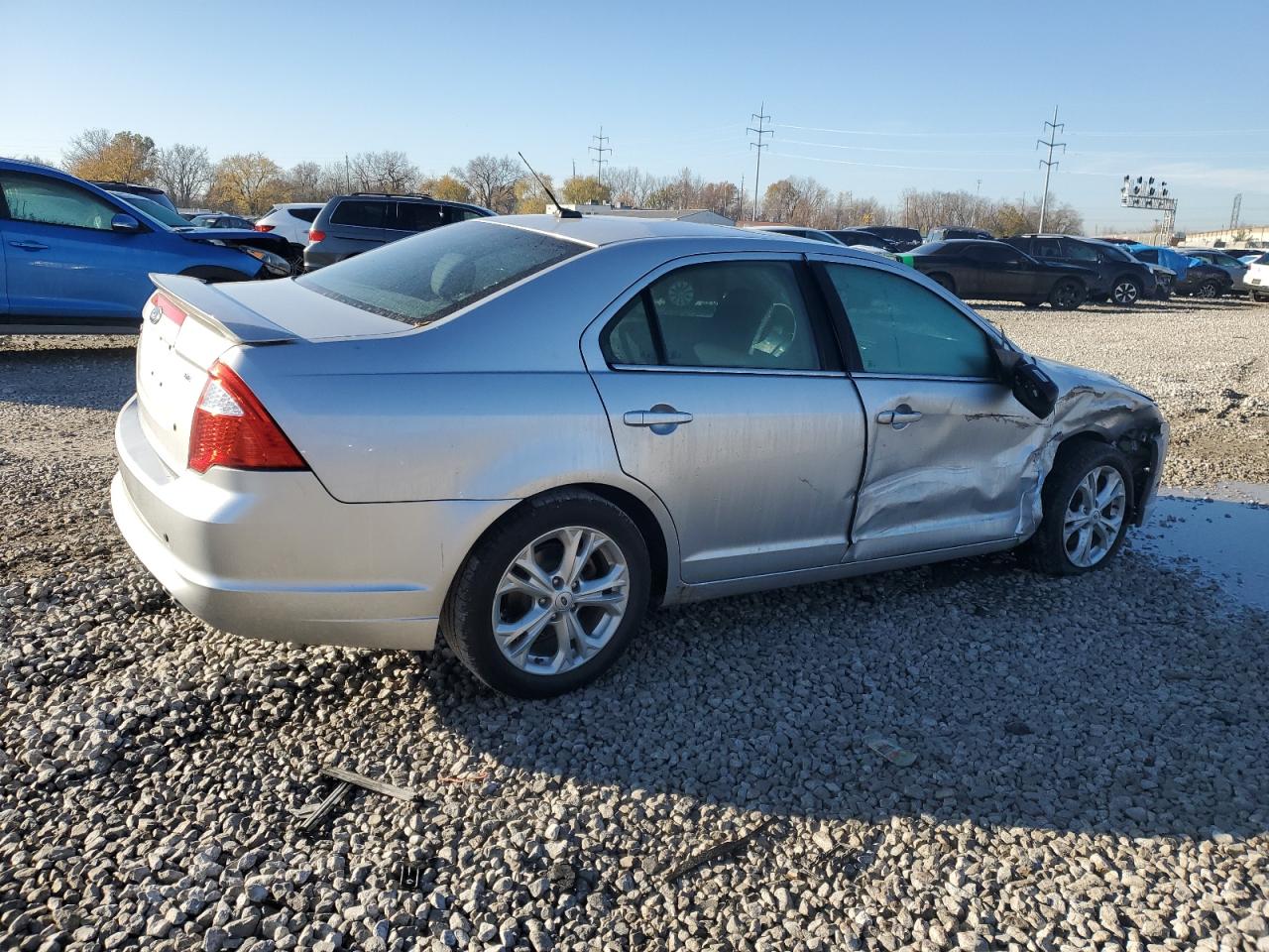 2012 Ford Fusion VIN 3FAHP0HAXCR155659 Copart auction photo, front end / side damage thumbnail 3