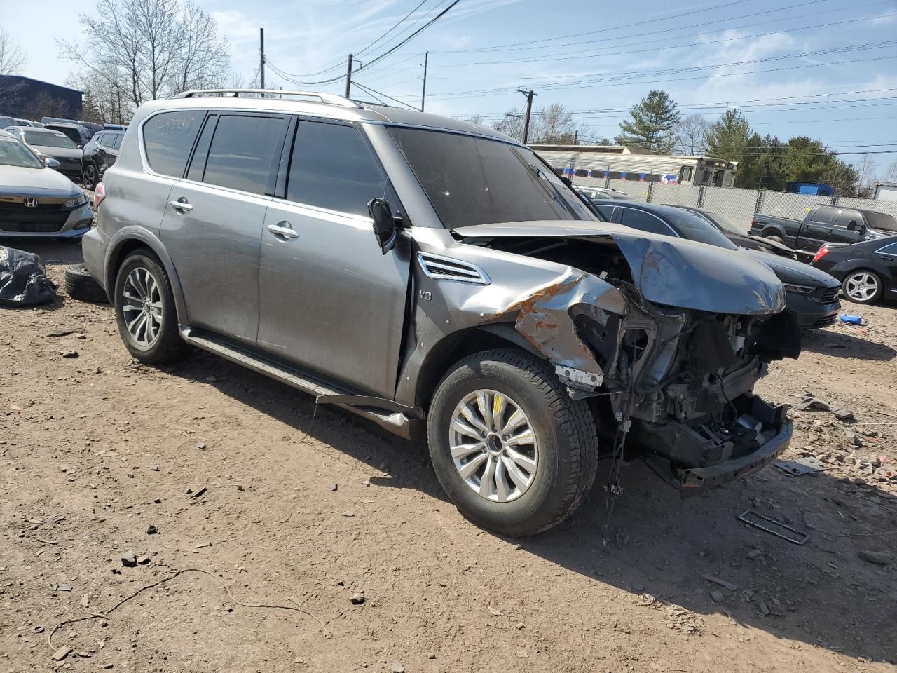 2020 Nissan Armada VIN JN8AY2ND9L9108495 Copart auction photo, front end damage thumbnail 4