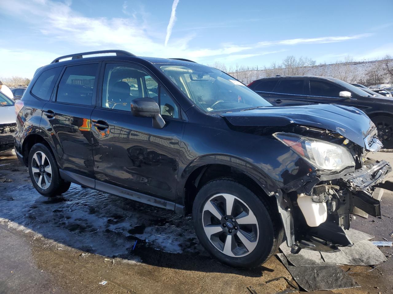 2018 Subaru Forester VIN JF2SJAEC1JH419090 Copart auction photo, front end / side damage thumbnail 4
