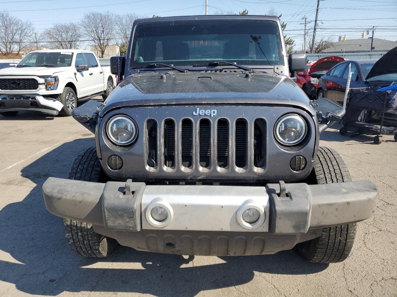 2014 Jeep Wrangler VIN 1C4BJWEG5EL204006 Copart auction photo, rear end / side damage thumbnail 5