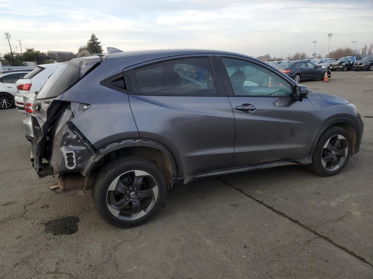 2018 Honda HR-V VIN 3CZRU6H55JM723480 Copart auction photo, rear end damage thumbnail 3