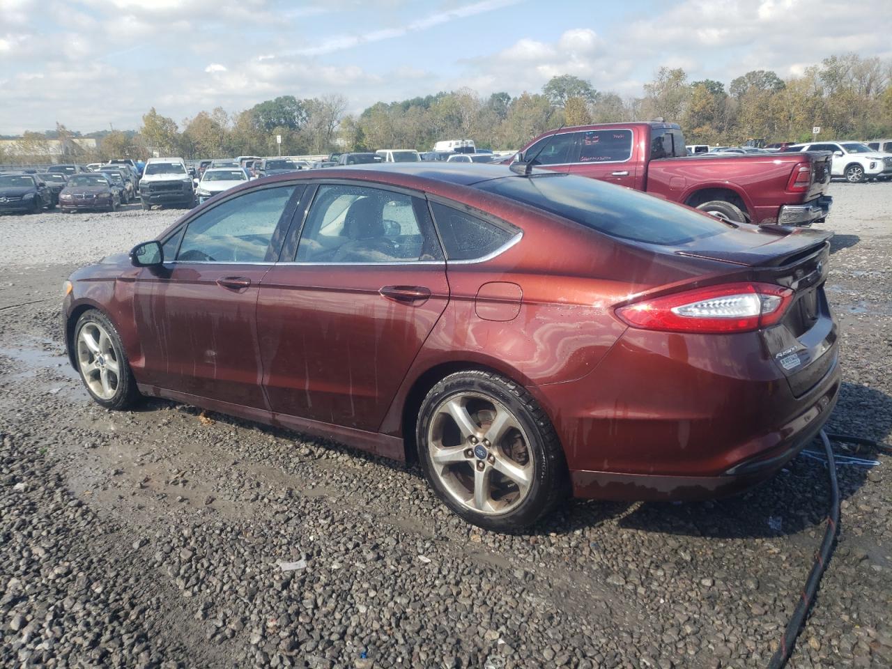 2015 Ford Fusion VIN 3FA6P0H77FR214344 Copart auction photo, side damage thumbnail 2