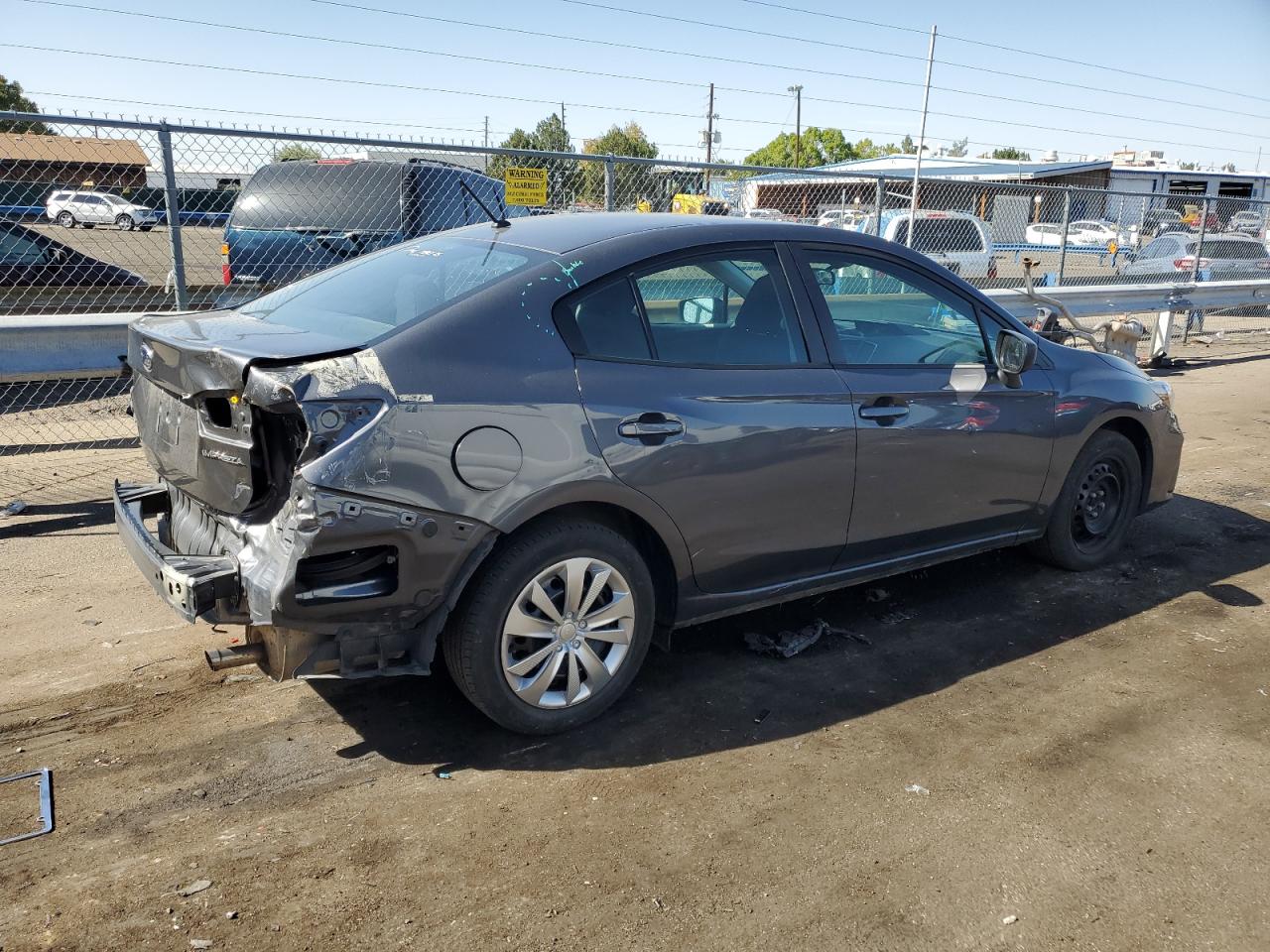 2019 Subaru Impreza VIN 4S3GKAB66K3621714 Copart auction photo, side / rear end damage thumbnail 3