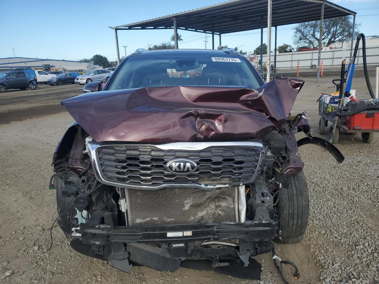 2019 KIA Sorento VIN 5XYPH4A56KG474072 Copart auction photo, front end / rear end damage thumbnail 5