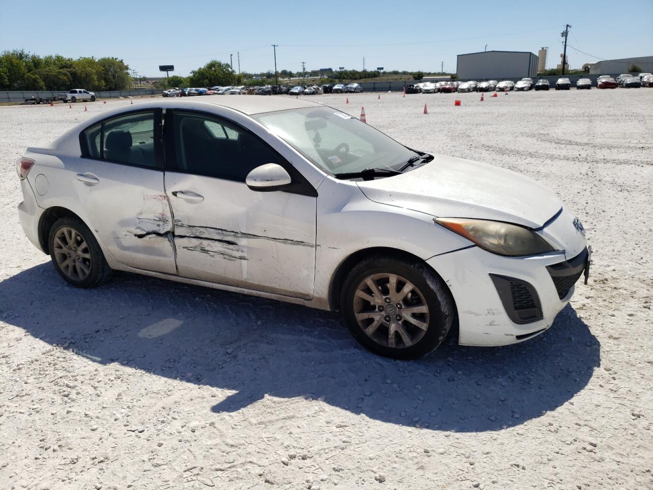 2012 Mazda 3 VIN JM1BL1V88C1557788 Copart auction photo, side / front end damage thumbnail 4