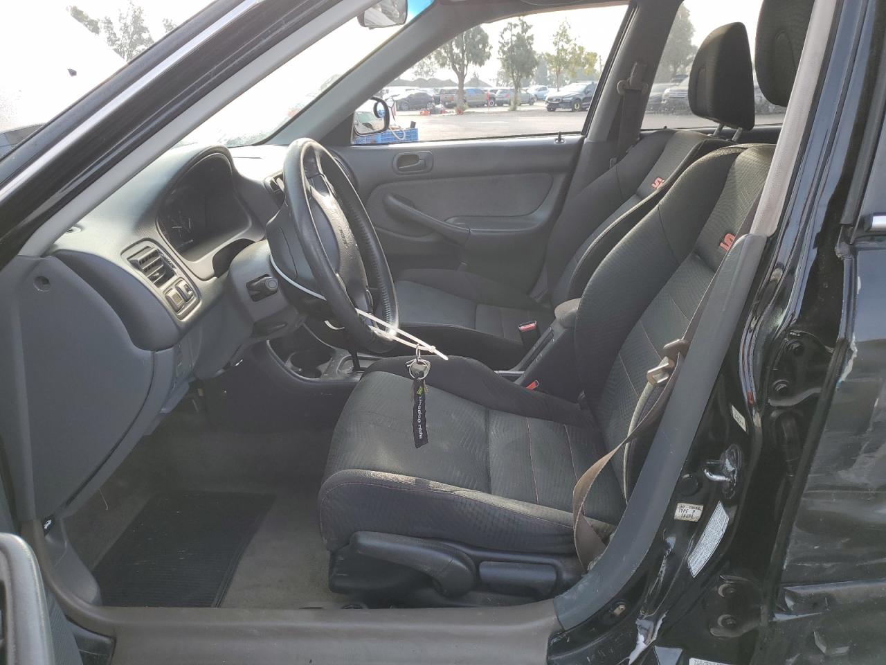 1997 Honda Civic VIN 2HGEJ6678VH563408 Copart auction photo, side / front end damage thumbnail 7