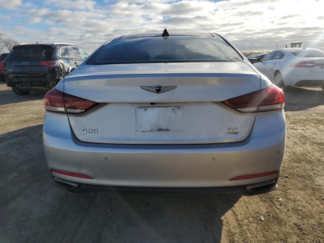 2017 Genesis G80 VIN KMHGN4JE2HU169065 Copart auction photo, side damage thumbnail 6