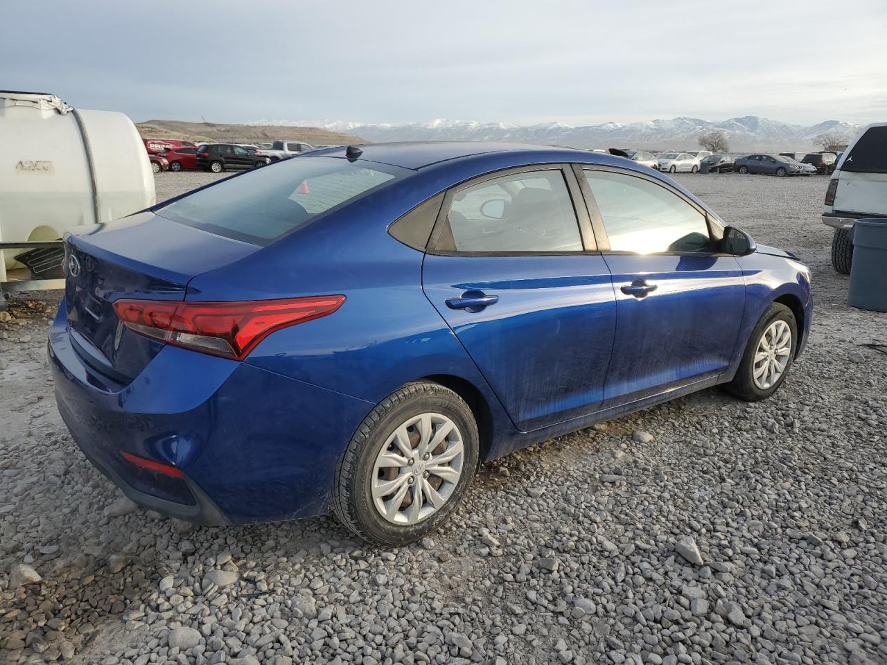 2020 Hyundai Accent VIN 3KPC24A69LE115449 Copart auction photo, side damage thumbnail 3