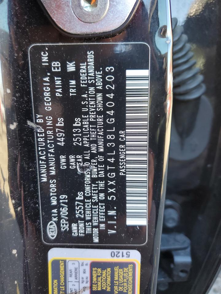 2020 KIA Optima VIN 5XXGT4L38LG404203 Copart auction photo, side / minor dent/scratches damage thumbnail 12