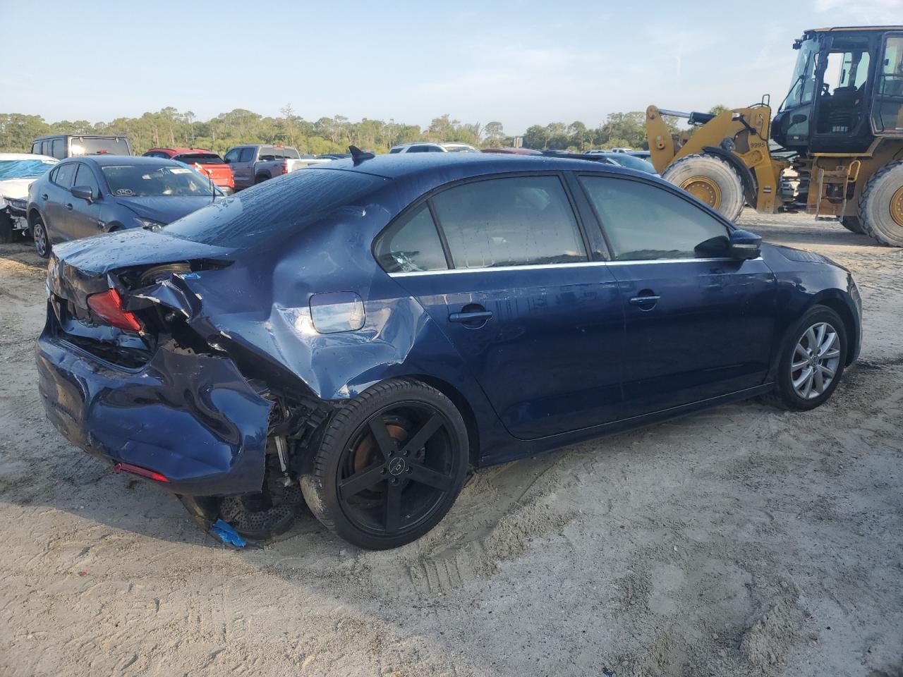 2014 Volkswagen Jetta VIN 3VWD07AJ9EM401520 Copart auction photo, rear end / hail damage thumbnail 3
