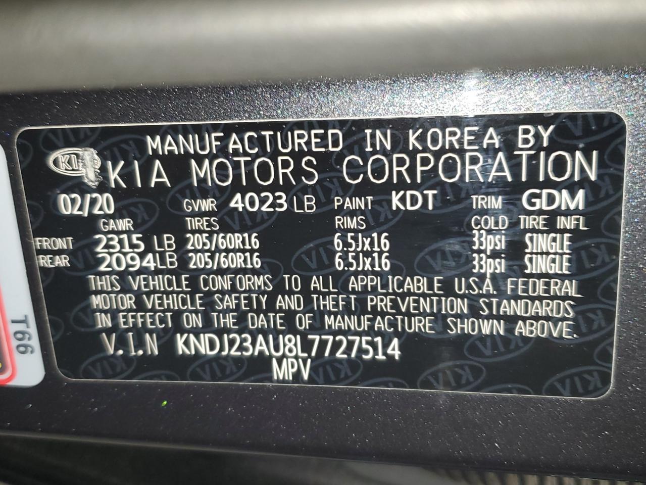 2020 KIA Soul VIN KNDJ23AU8L7727514 Copart auction photo, minor dent/scratches damage thumbnail 12