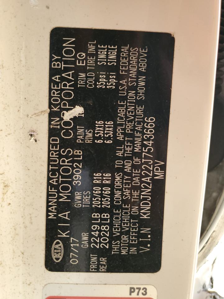 2018 KIA Soul VIN KNDJN2A22J7543666 Copart auction photo, side damage thumbnail 13