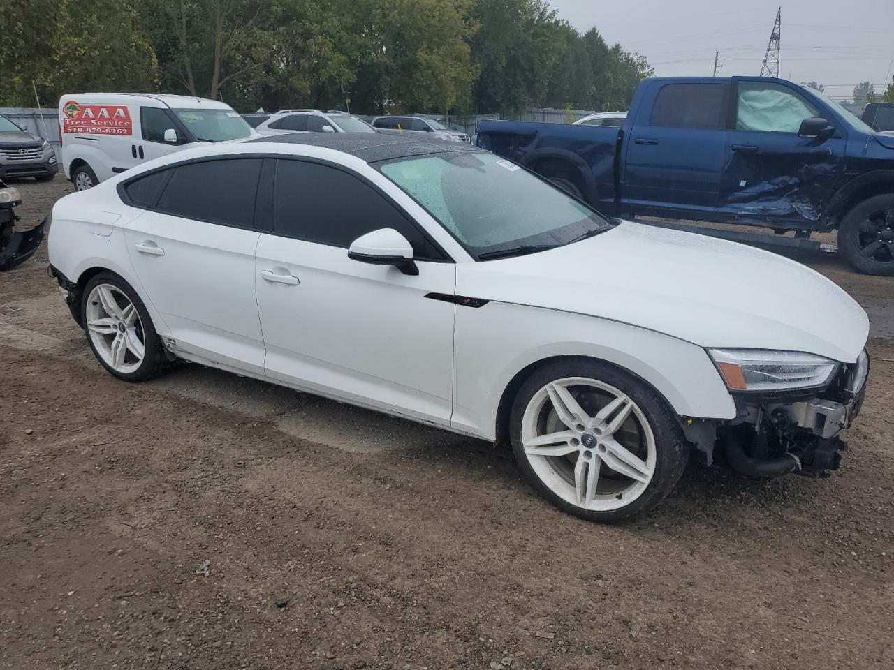 2018 Audi A5 VIN WAUENCF55JA082456 Copart auction photo, rear end / front end damage thumbnail 4